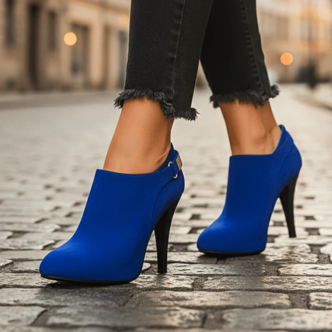Venna Velvet Pavé Ankle Boot