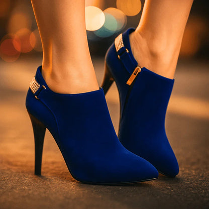 Venna Velvet Pavé Ankle Boot