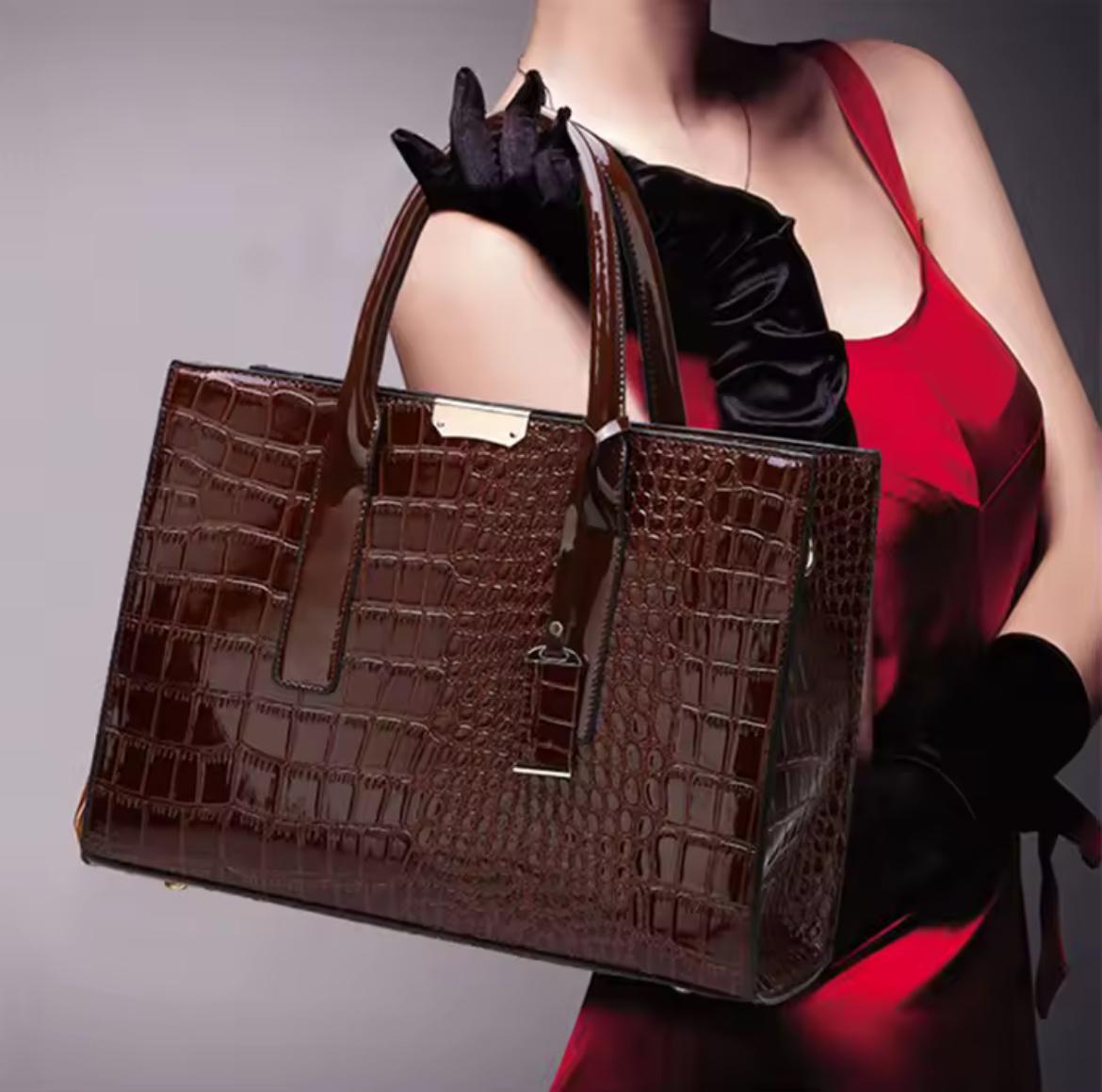 Venna Luxe Croco Bag