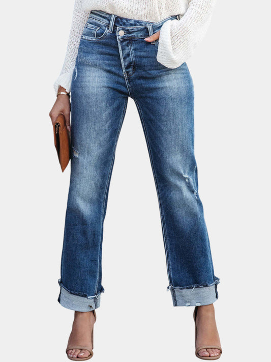 Venna Street Cuff Denim Jeans