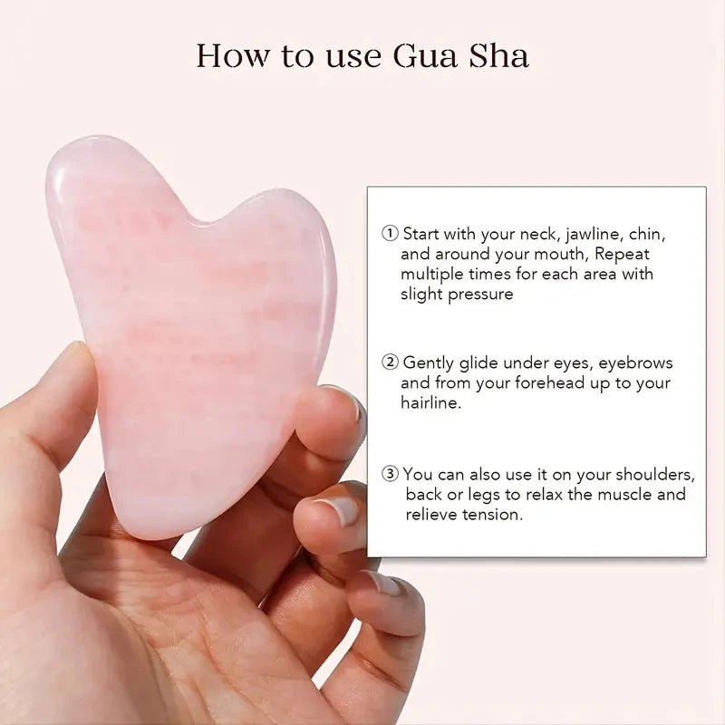 Rose Quartz Roller + Gua Sha