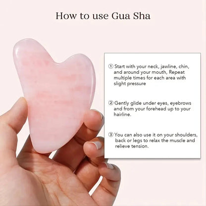 Rose Quartz Roller + Gua Sha