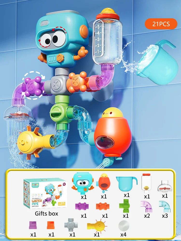SplashBuilder™ Bath Toy 🚿🛁 — Turn Bath Time into Playtime