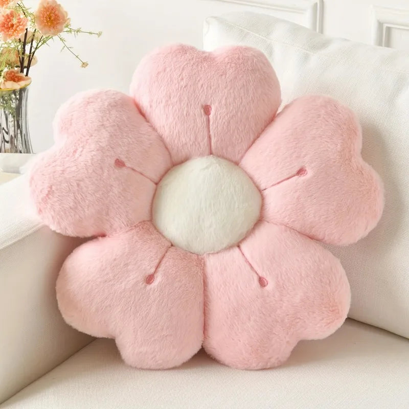 Bloemvormig pluche sierkussen - Comfortabel en schattig matras- en bankdecoratiekussen, stoelkussen vloerkussen