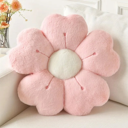 Bloemvormig pluche sierkussen - Comfortabel en schattig matras- en bankdecoratiekussen, stoelkussen vloerkussen