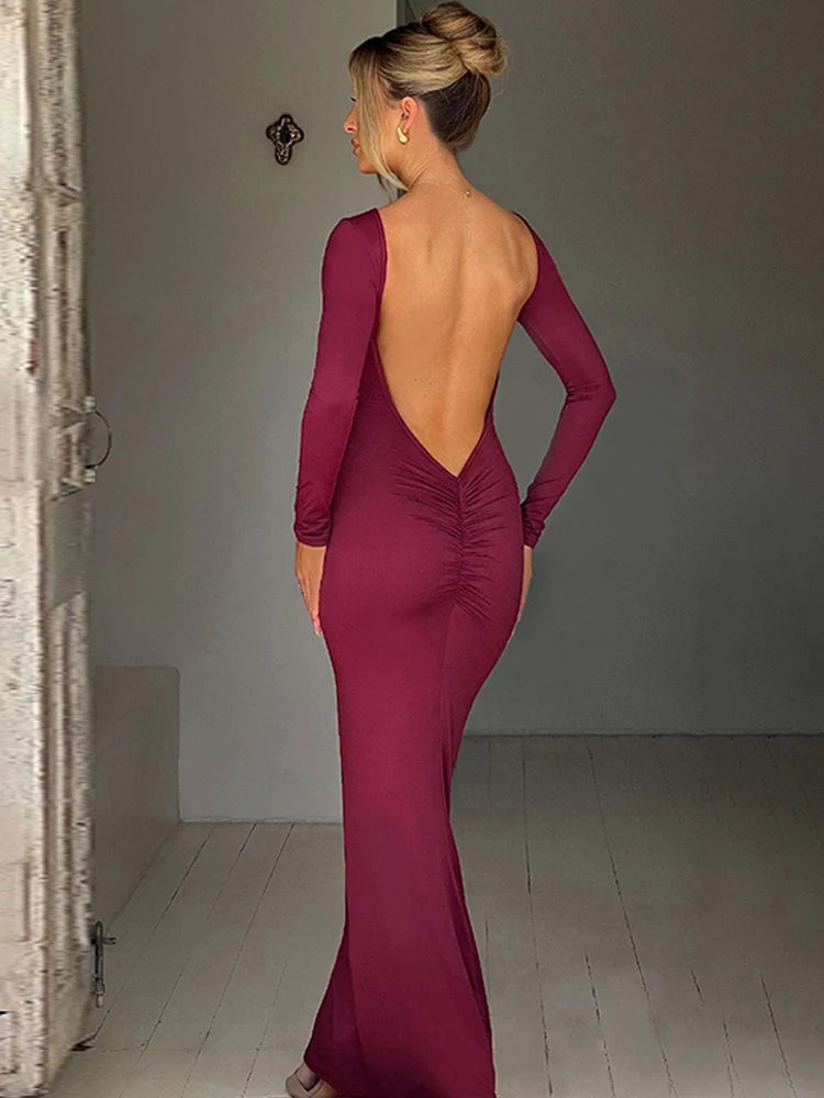 Veziona Signature Backless Maxi Dress