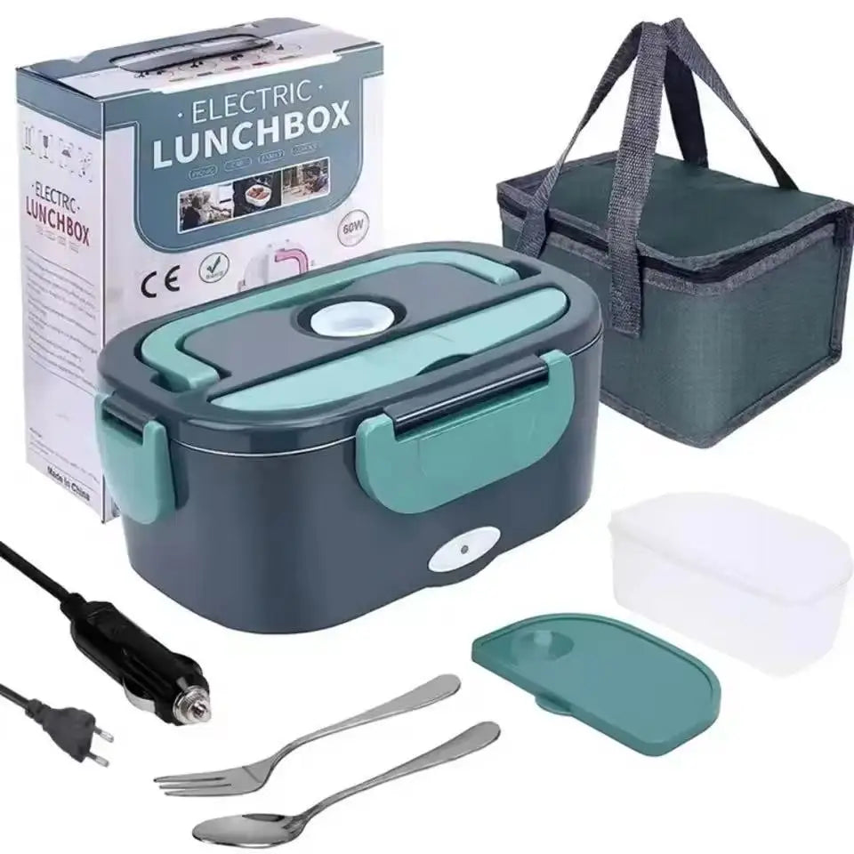 1.5 liters, 60 watts, portable electric lunch box insulation device,household or vehicle-mounted food heater - leak-proof design