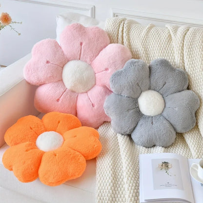 Bloemvormig pluche sierkussen - Comfortabel en schattig matras- en bankdecoratiekussen, stoelkussen vloerkussen