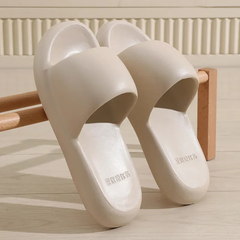 New Summer Soft Sole Eva Home Slippers Women Indoor Mute Non Slip Bathroom Slides Woman Lightweight Beach Flip Flops Flat Sandal