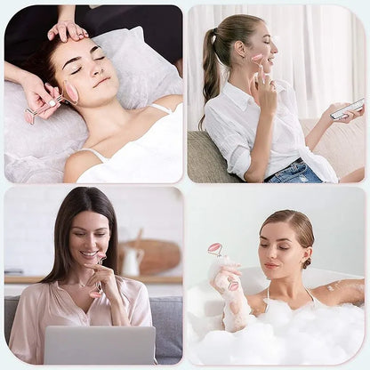 Rose Quartz Roller + Gua Sha