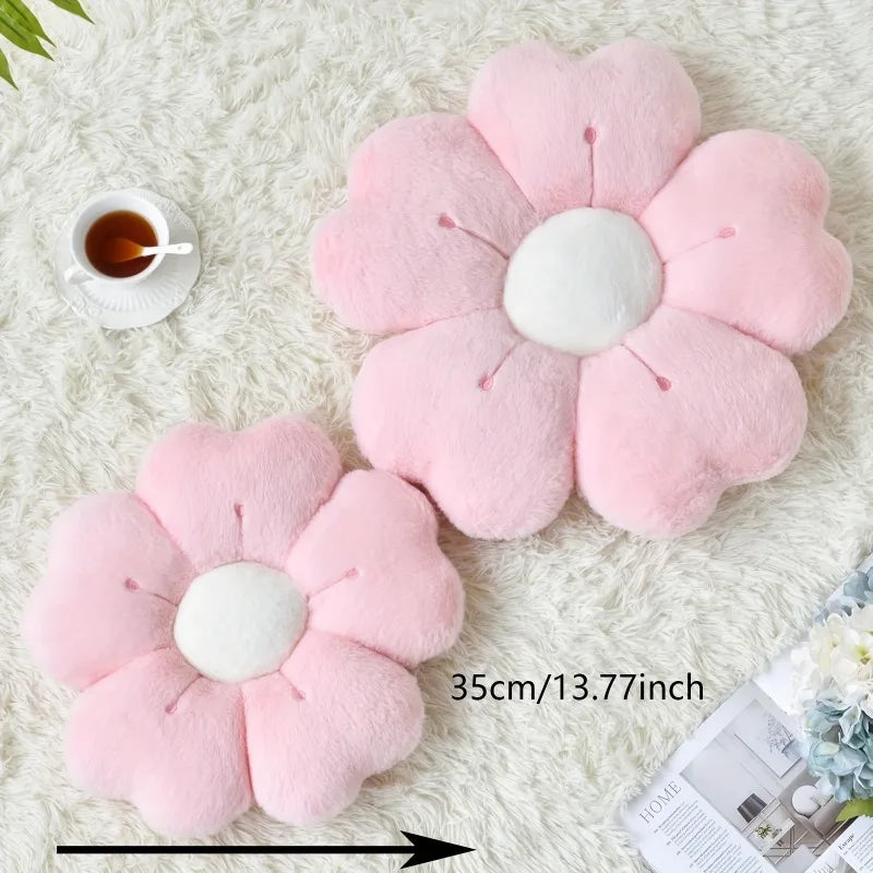 Bloemvormig pluche sierkussen - Comfortabel en schattig matras- en bankdecoratiekussen, stoelkussen vloerkussen