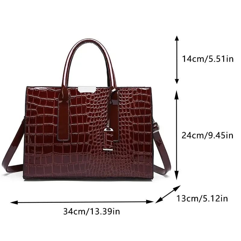 Venna Luxe Croco Bag