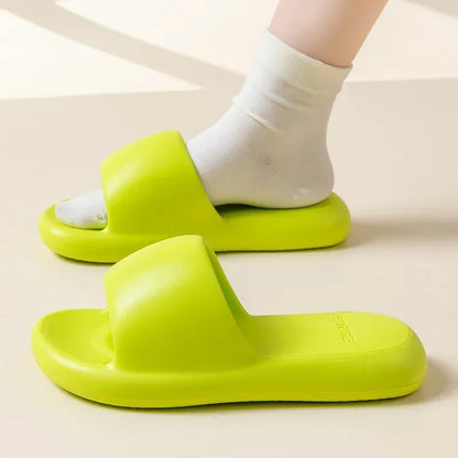 New Summer Soft Sole Eva Home Slippers Women Indoor Mute Non Slip Bathroom Slides Woman Lightweight Beach Flip Flops Flat Sandal