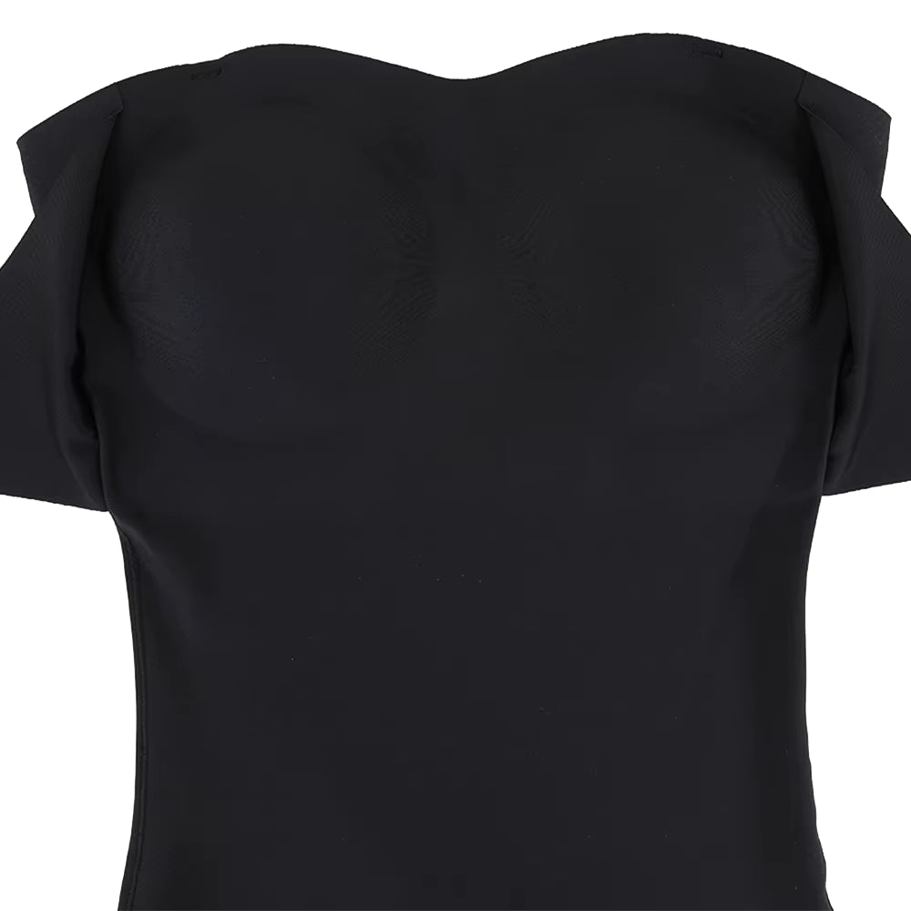 Damen Sexy Bodysuit mit abnehmbaren Trägern S-4XL, gepolstertem BH, Vorderverschluss, Hipster, Bauchkontrolle, Shapewear String
