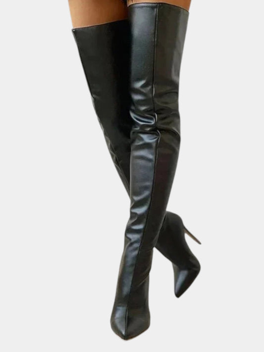 Venna Hailey Thigh-High Stiletto Boots