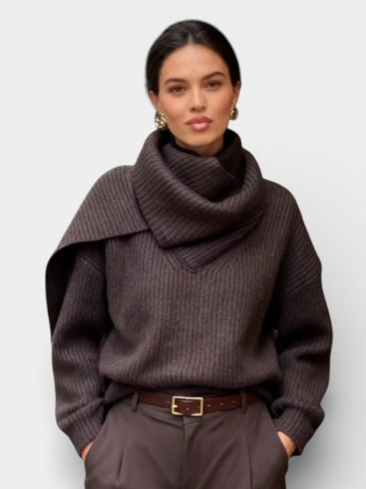 Venna  Scarf Knit Sweater