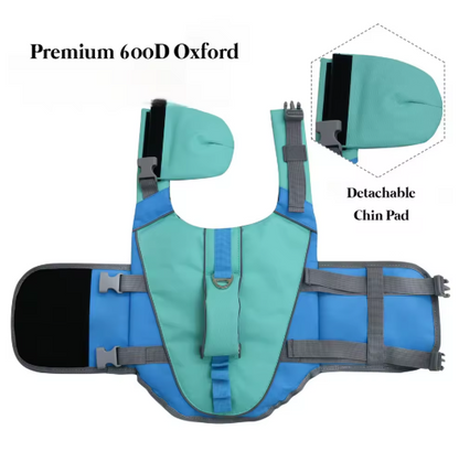 PawFloat Pet Safety Vest 🌊🐾 – Head Support & Rescue Ready