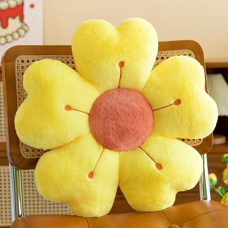 Bloemvormig pluche sierkussen - Comfortabel en schattig matras- en bankdecoratiekussen, stoelkussen vloerkussen
