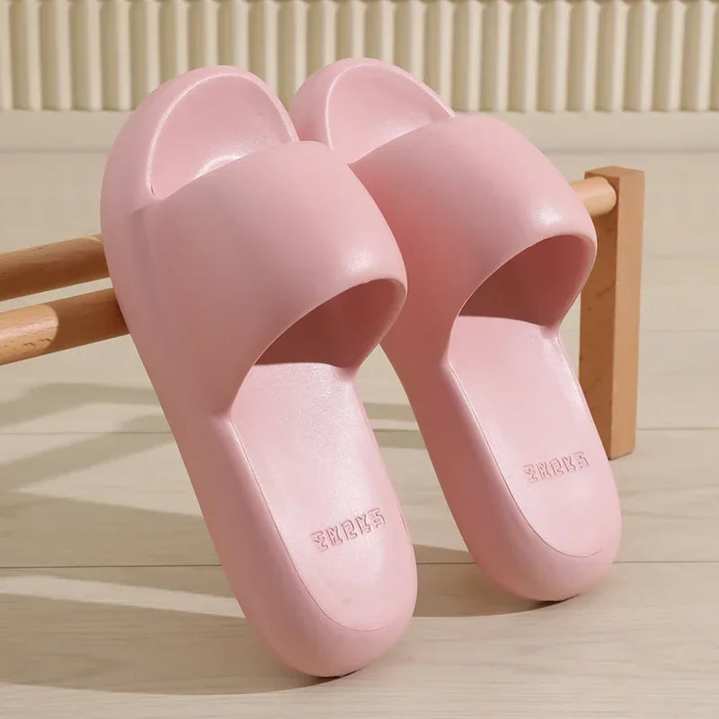 New Summer Soft Sole Eva Home Slippers Women Indoor Mute Non Slip Bathroom Slides Woman Lightweight Beach Flip Flops Flat Sandal