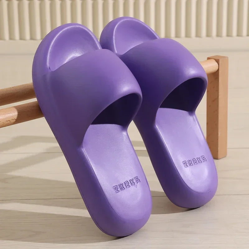 New Summer Soft Sole Eva Home Slippers Women Indoor Mute Non Slip Bathroom Slides Woman Lightweight Beach Flip Flops Flat Sandal