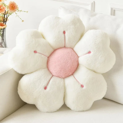 Bloemvormig pluche sierkussen - Comfortabel en schattig matras- en bankdecoratiekussen, stoelkussen vloerkussen