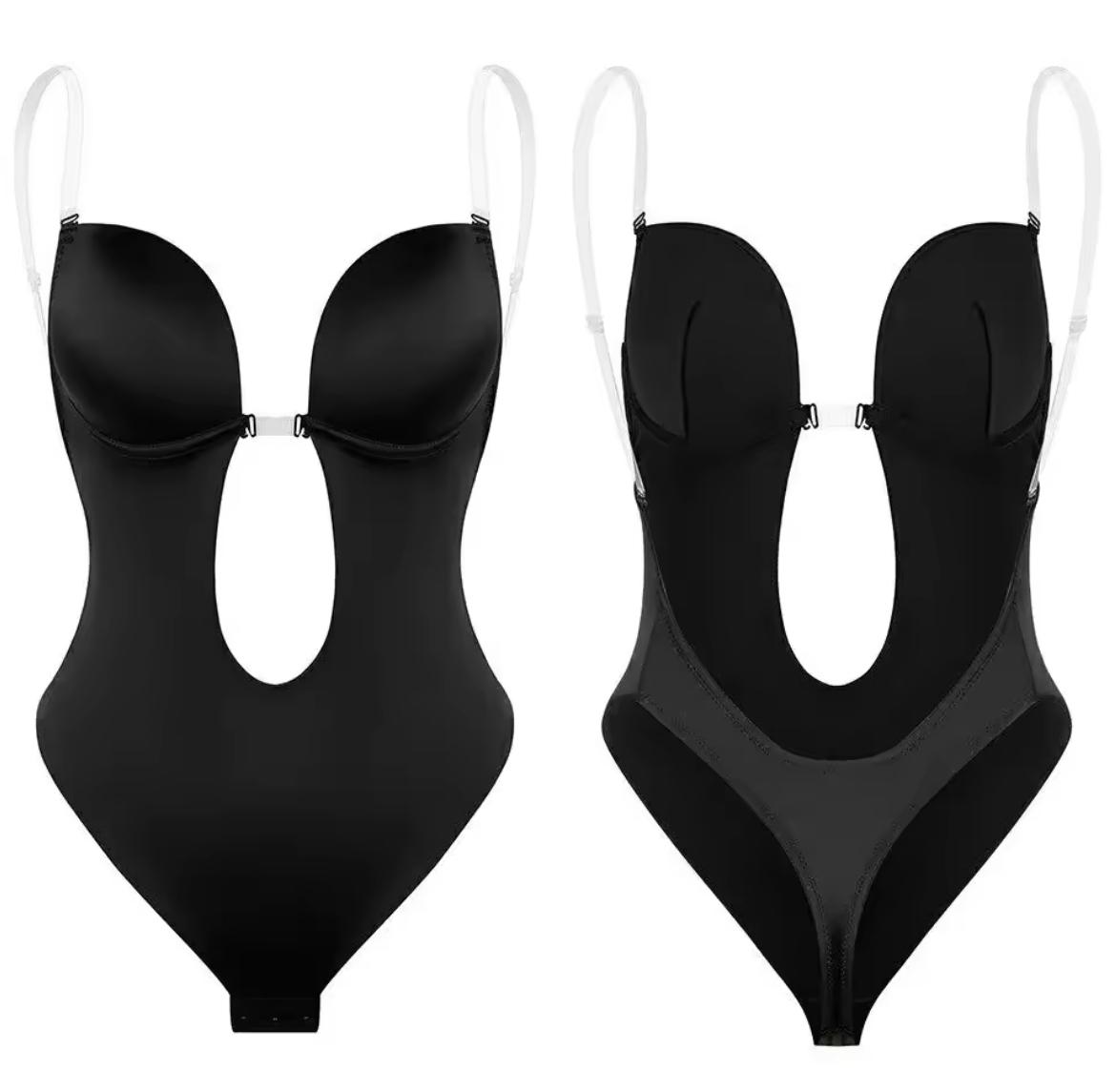 Strapless U Plunge Thong Bodysuit