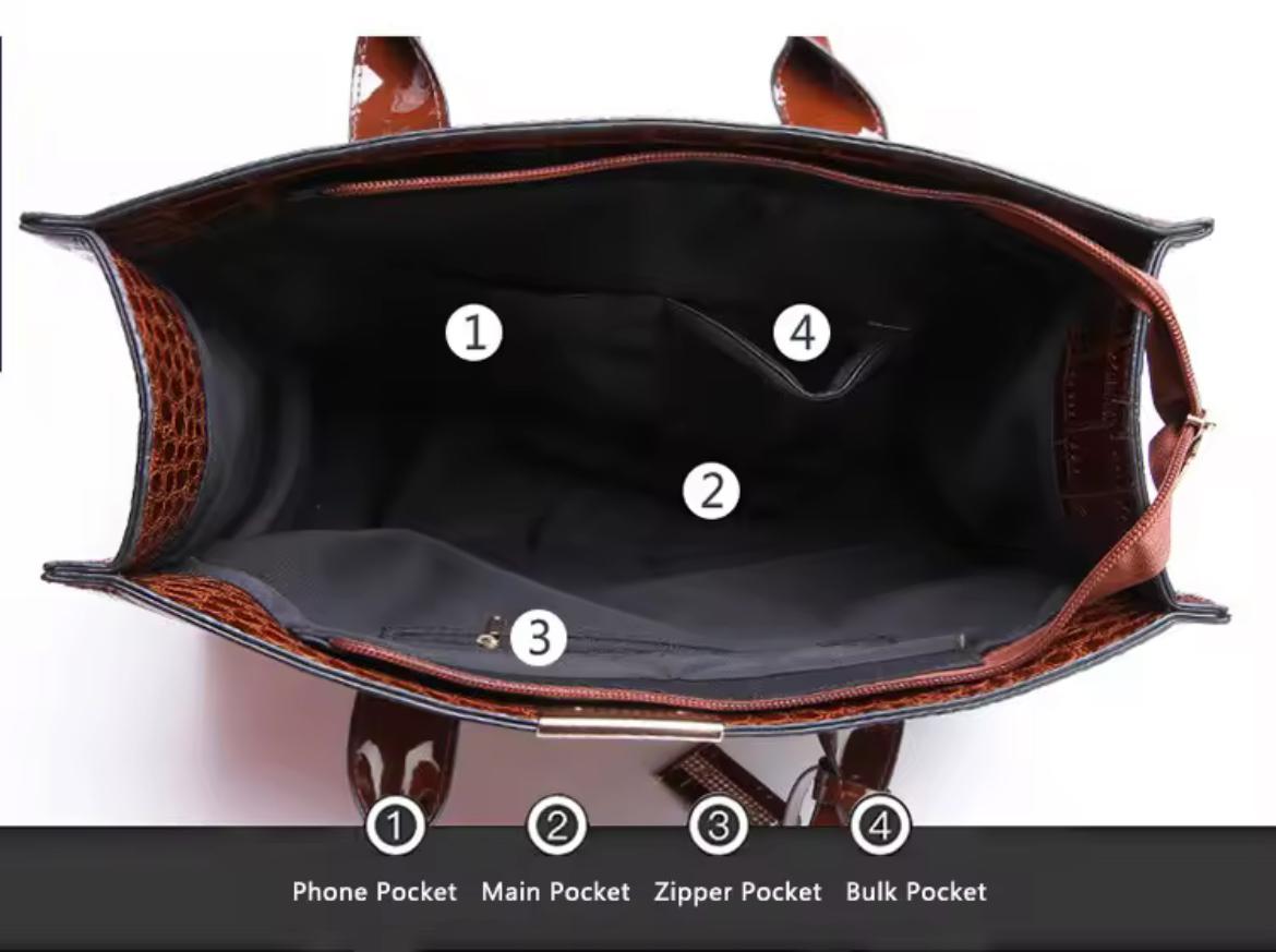 Venna Luxe Croco Bag